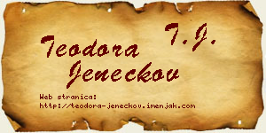 Teodora Jeneckov vizit kartica